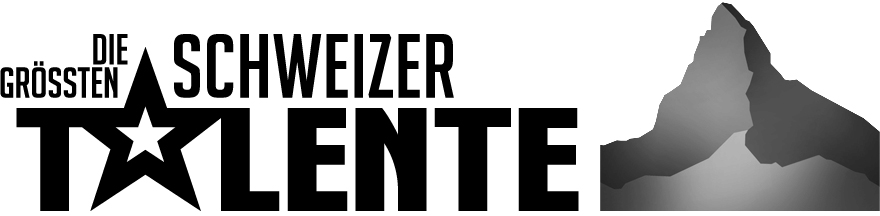 Das von okamo aus Berlin gestaltete Logo-Design der großen Schweizer Fernsehshow „Die größten Schweizer Talente“ neben dem hier getrennt dargestellten Key Visual – der Silhouette des Matterhorns