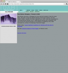 Screenshot der alten Website des DAM vor dem Redesign durch okamo aus Berlin – Abb. 3