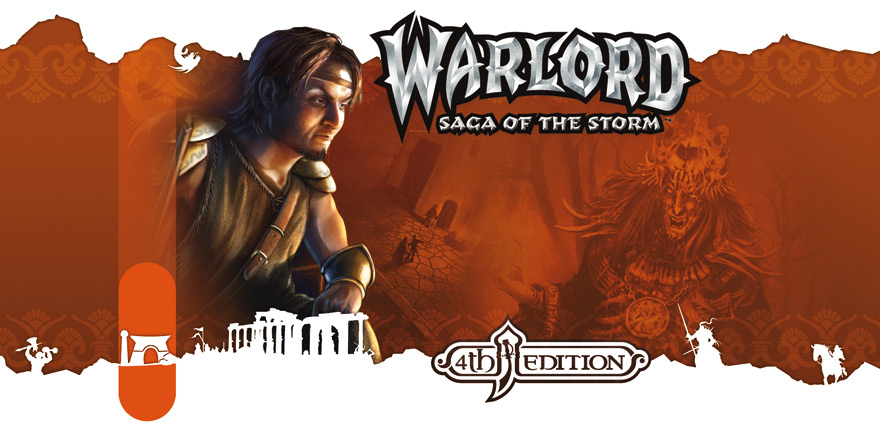 Ausschnitt aus dem von okamo aus Berlin für die Phoenix Interactive GmbH gestalteten Package-Design des Card Games „Warlord – Saga of the Storm – The Temple of Eternal Flame“